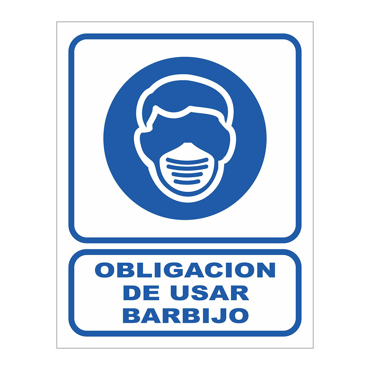 Cartel Obligación de Usar Barbijo