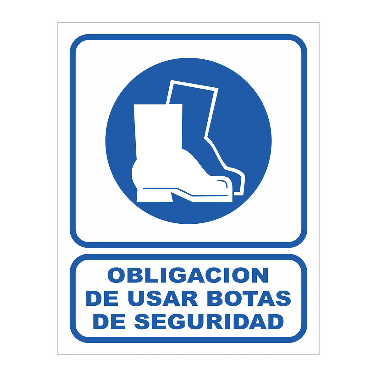 Cartel Obligación de Usar Botas de Seguridad