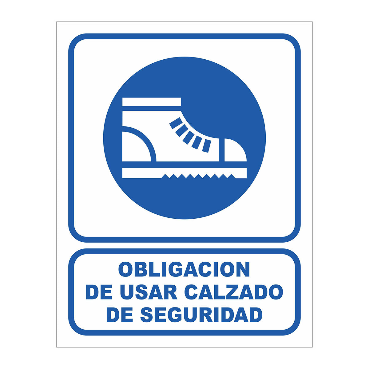 Cartel Obligación de Usar Calzado de Seguridad