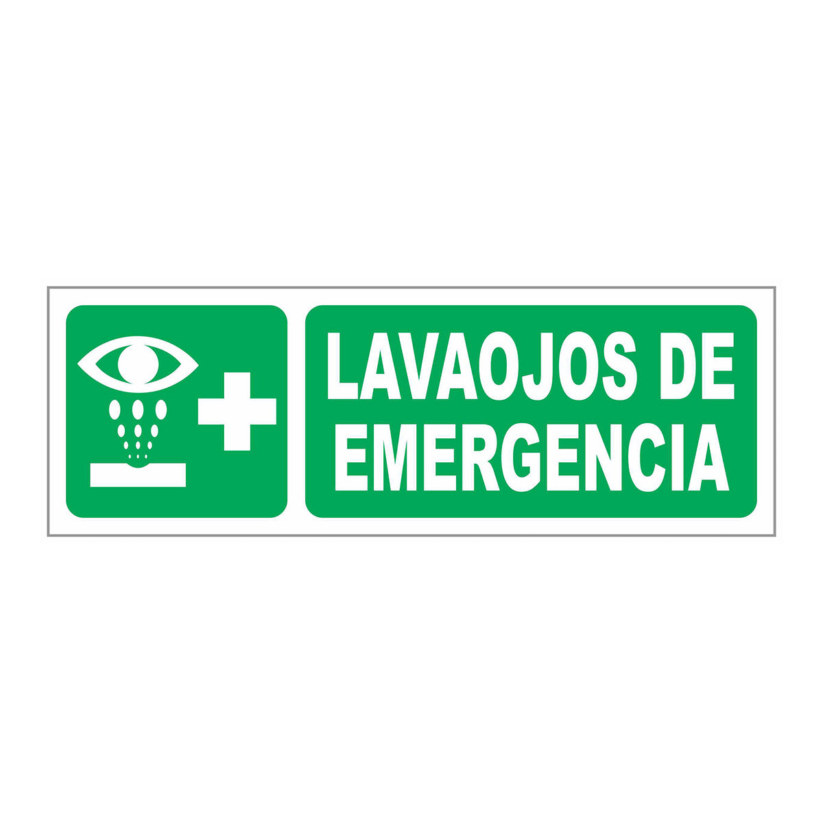 Cartel Lavaojos de Emergencia