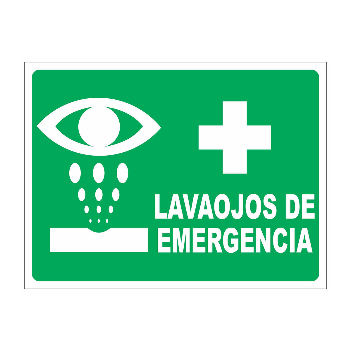Cartel Lavaojos de Emergencia