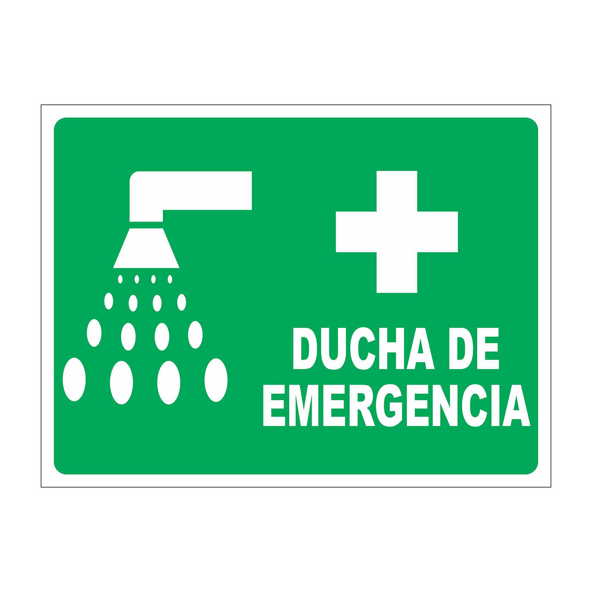 Cartel Ducha de Emergencia