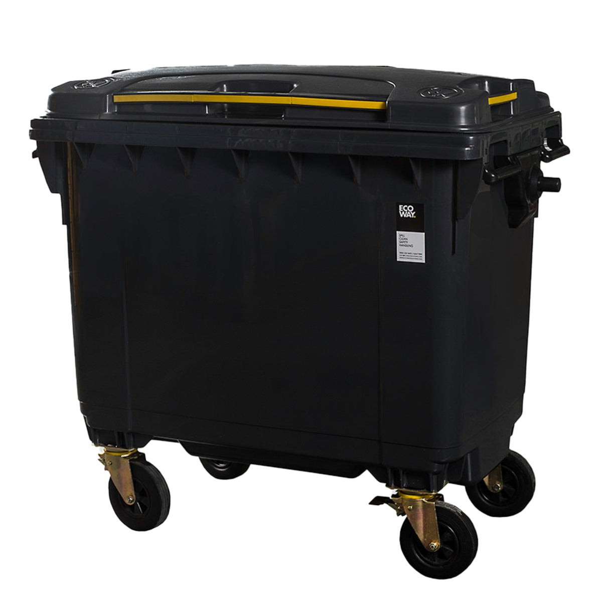 Contenedor Inyectado de 660L con Ruedas y Tapa