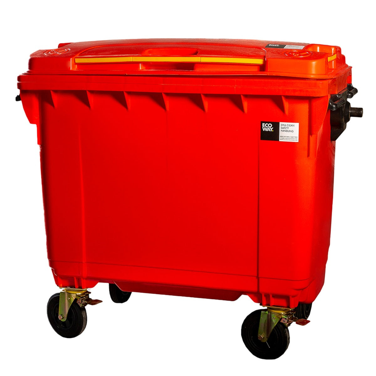 Contenedor Inyectado de 660L con Ruedas y Tapa