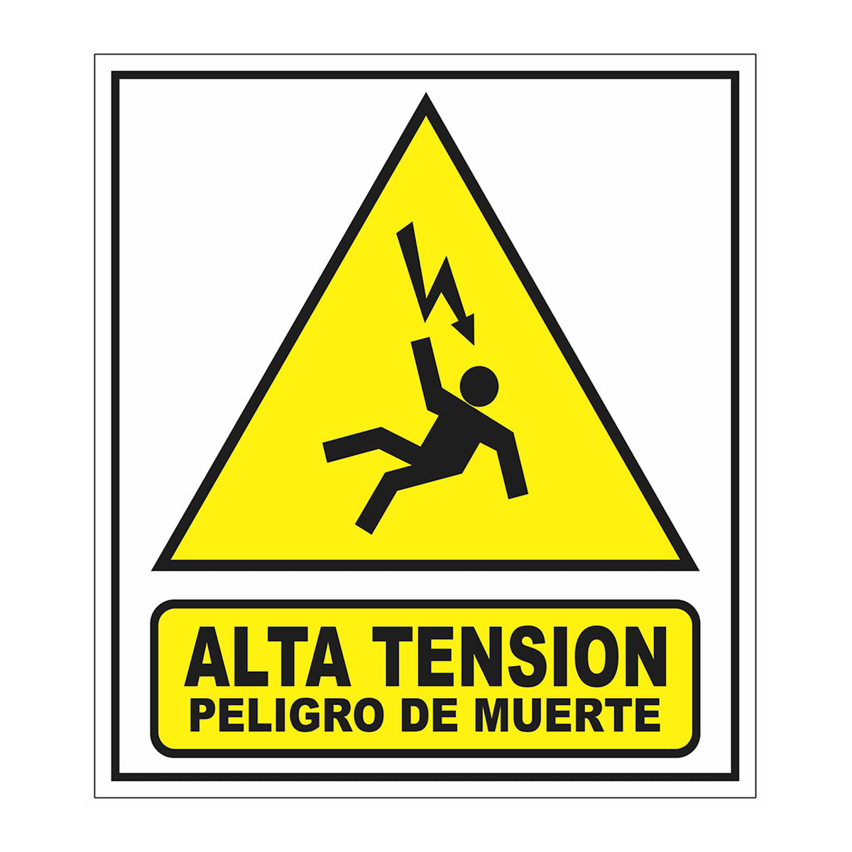 Cartel Alta Tensión Peligro de Muerte