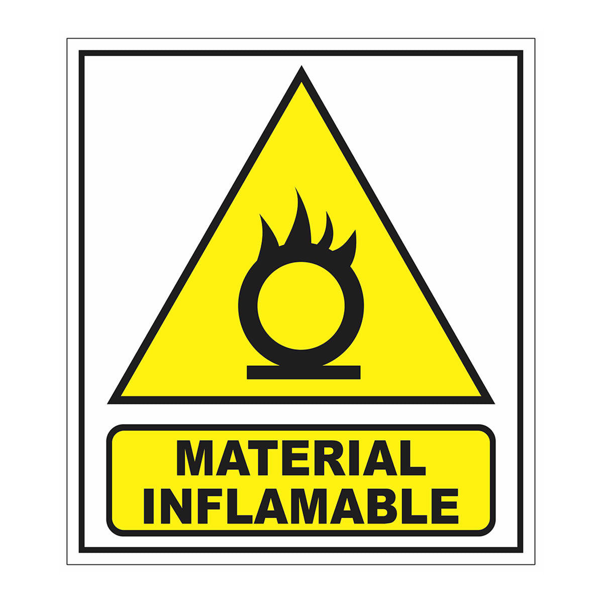 Cartel Material Inflamable