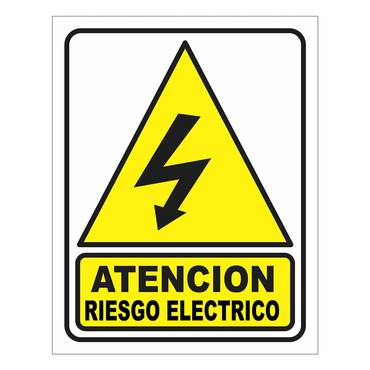 Cartel Atención Riesgo Eléctrico