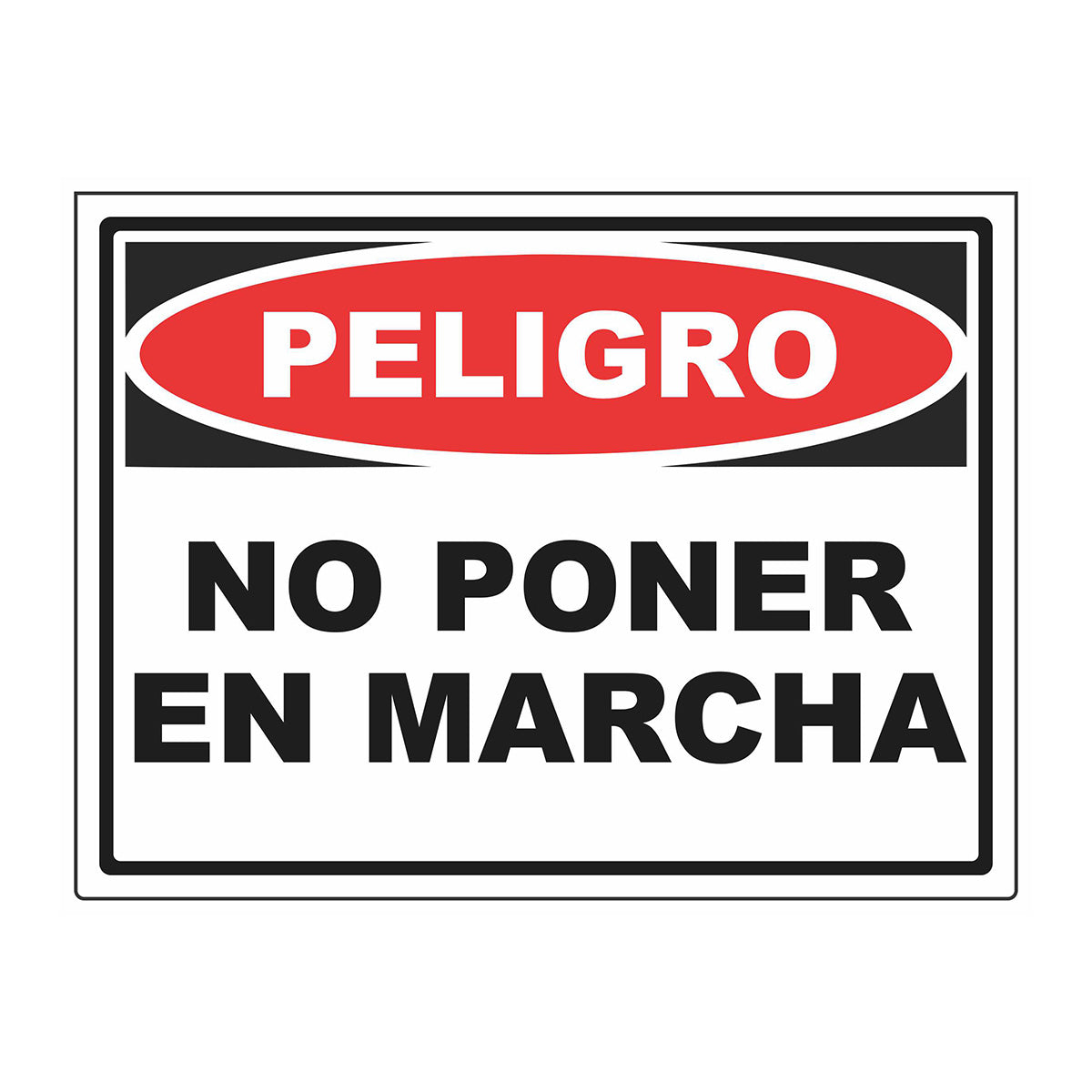 Cartel No Poner en Marcha