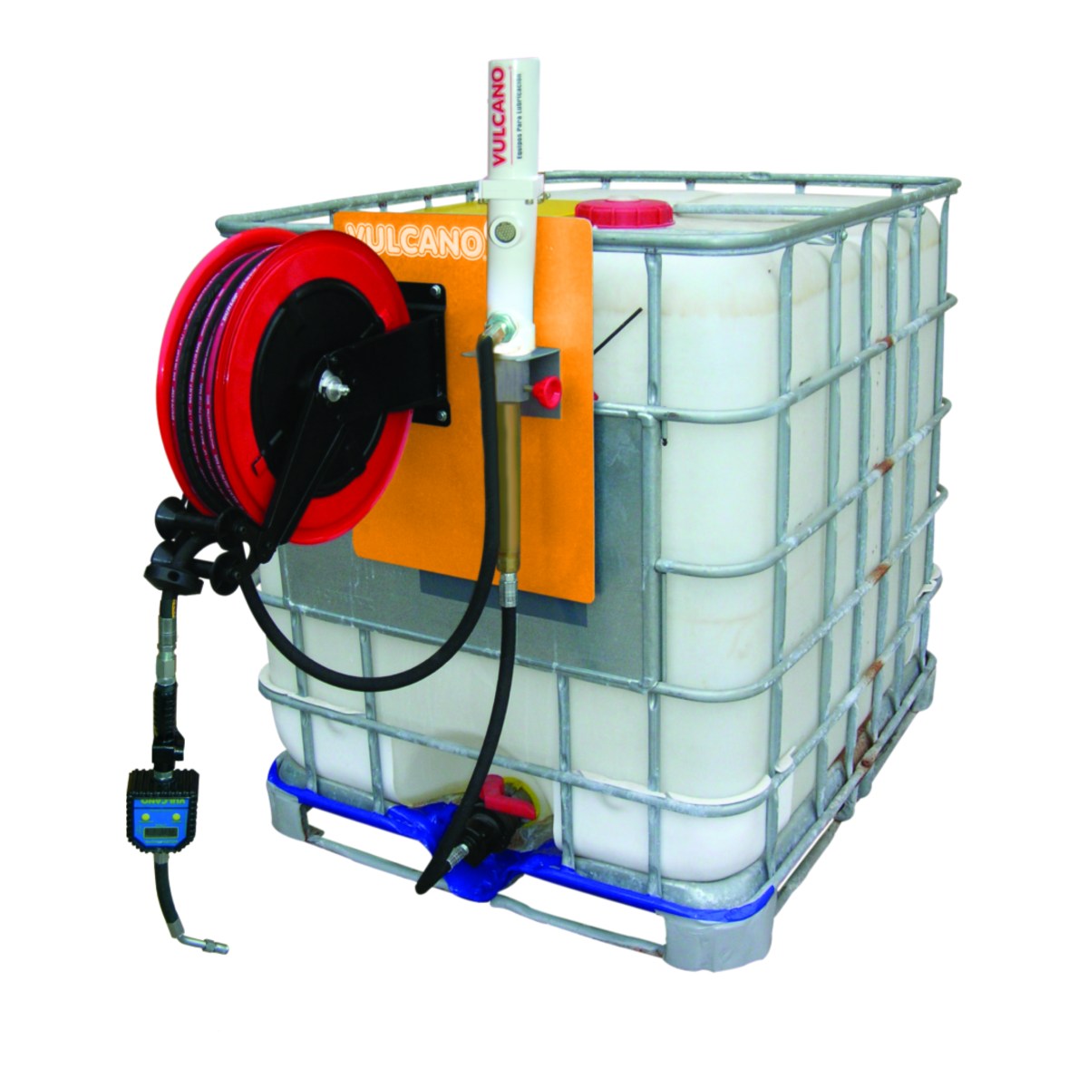 Kit para tanque IBC de mil litros con aceite.