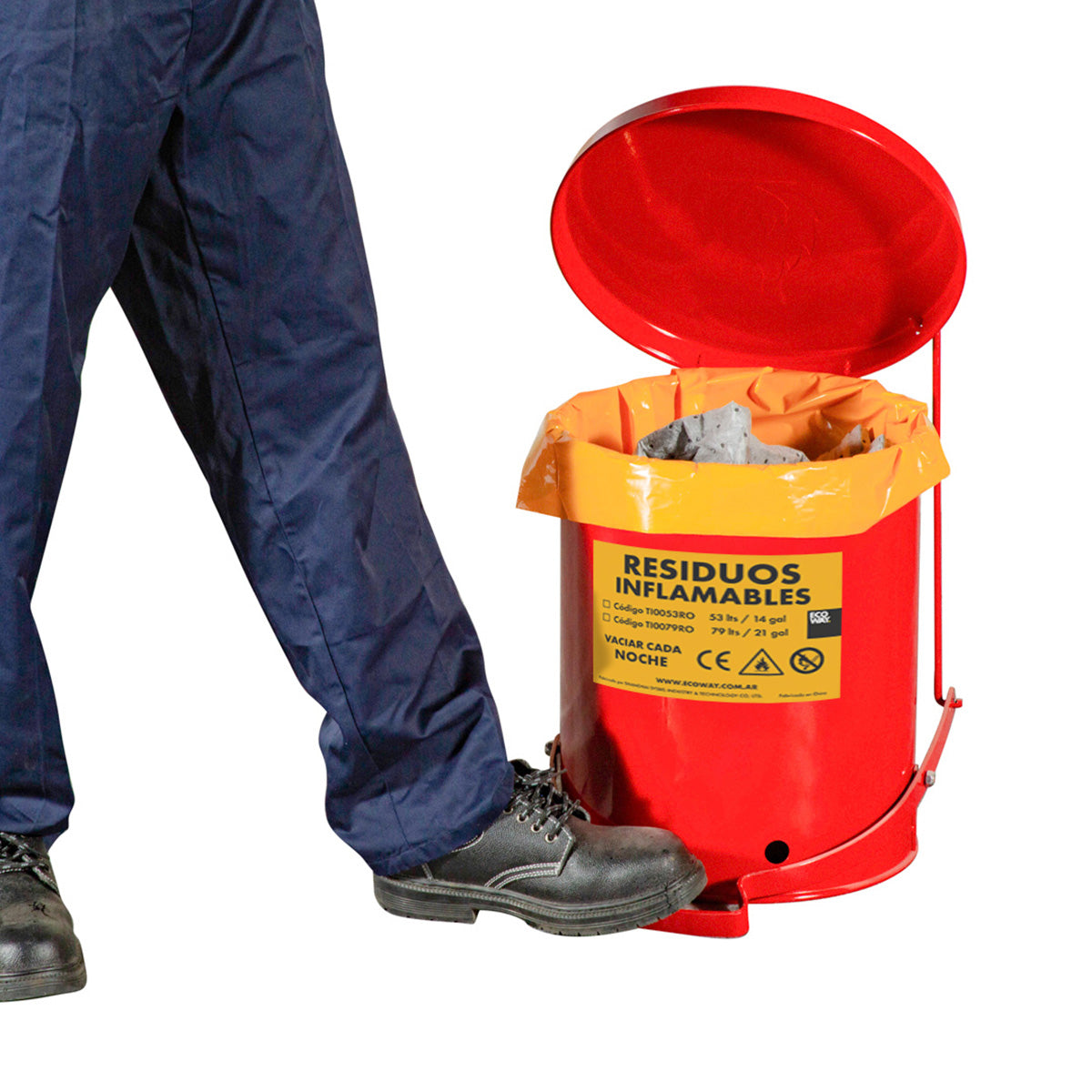 Recipiente para Residuos Inflamables 79,5 Lts