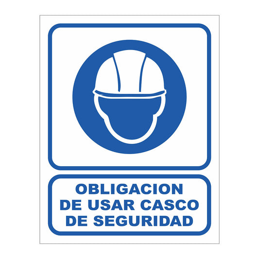 Cartel Obligación de Usar Casco de Seguridad