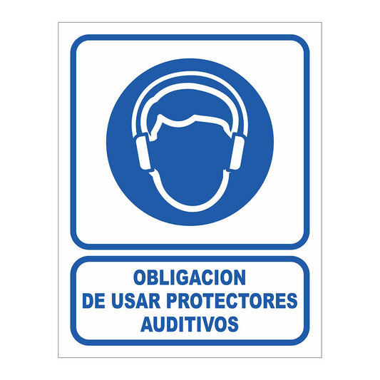 Cartel Obligación de Usar Protectores Auditivos