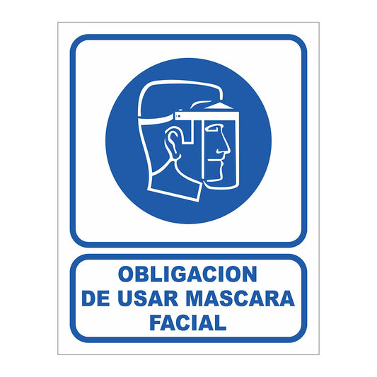 Cartel Obligación de Usar Mascara Facial