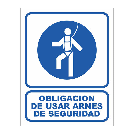 Cartel Obligación de Usar Arnés de Seguridad