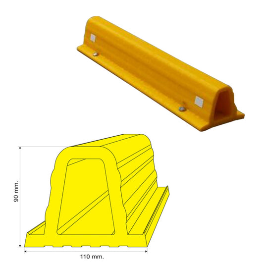 Tope estacionamiento,  2x50cm2 tramos de 50cm BOT0105