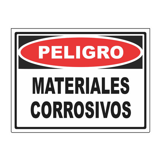 Cartel Materiales Corrosivos