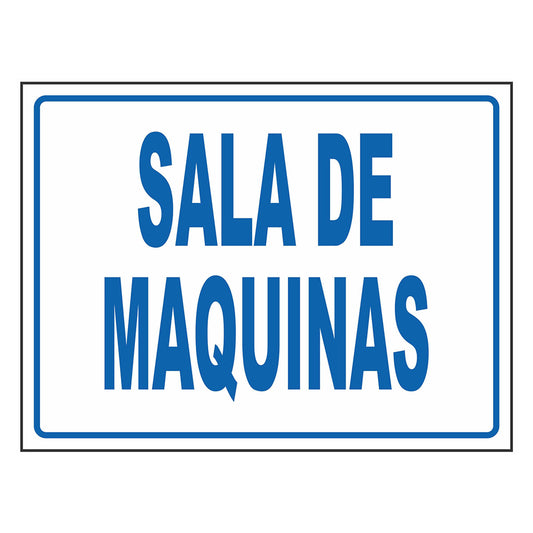 Cartel Sala de Maquinas