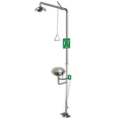 Ducha Lavaojos con Tapa Acero Inoxidable ANSI Z358.1