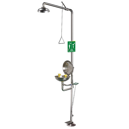 Ducha Lavaojos con Tapa Acero Inoxidable ANSI Z358.1