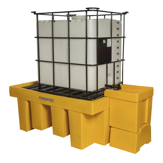 Pallet Antiderrame para IBC con Batea para Válvula Dosificadora