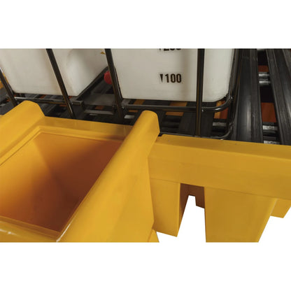 Pallet Antiderrame para IBC con Batea para Válvula Dosificadora