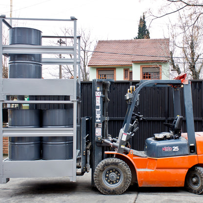 Pallet Metálico Apilable para 4 Tambores